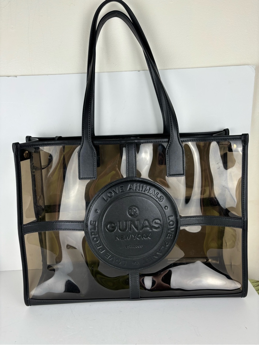 GUNAS New York -Clear Tote with Black Trim